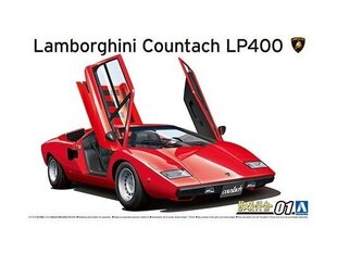 Aoshima - Lamborghini Countach LP400, Scale:1/24, 05804 цена и информация | Конструкторы и кубики | pigu.lt