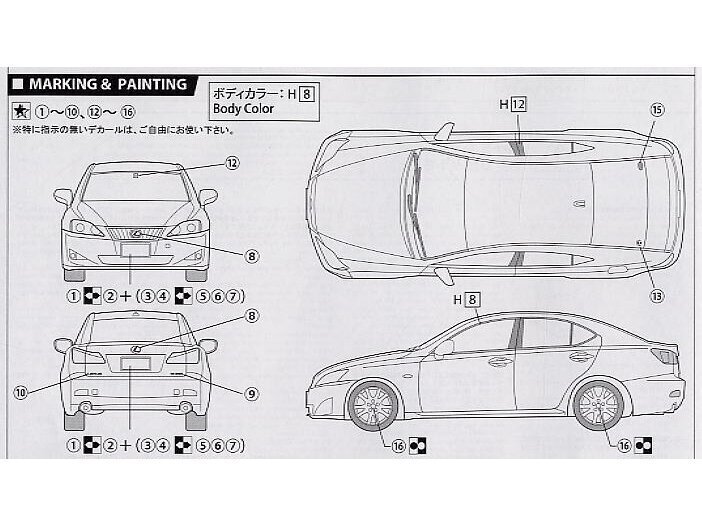 Fujimi - Lexus IS 350, 1/24, 03674 kaina ir informacija | Konstruktoriai ir kaladėlės | pigu.lt