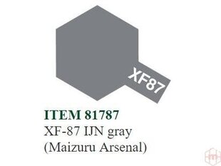 Dažai Tamiya XF-87 IJN gray (Maizuru Arsenal), 10 ml kaina ir informacija | Piešimo, tapybos, lipdymo reikmenys | pigu.lt