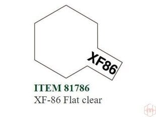 Dažai Tamiya XF-86 Flat clear, 10 ml kaina ir informacija | Piešimo, tapybos, lipdymo reikmenys | pigu.lt