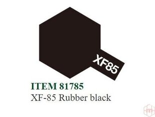 Dažai Tamiya XF-85 Rubber black, 10 ml kaina ir informacija | Piešimo, tapybos, lipdymo reikmenys | pigu.lt