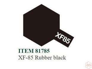 Краска Tamiya - XF-85 Rubber black, 10 мл цена и информация | Принадлежности для рисования, лепки | pigu.lt