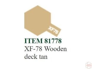 Dažai Tamiya XF-78 Wooden deck tan, 10 ml kaina ir informacija | Piešimo, tapybos, lipdymo reikmenys | pigu.lt