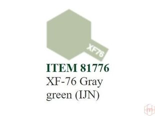 Краска Tamiya - XF-76 Gray green (IJN), 10 мл цена и информация | Принадлежности для рисования, лепки | pigu.lt