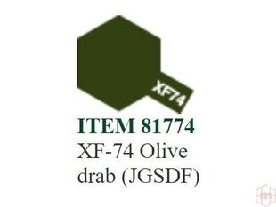 Dažai Tamiya XF-74 Olive drab (JGSDF), 10 ml kaina ir informacija | Piešimo, tapybos, lipdymo reikmenys | pigu.lt