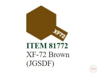 Dažai Tamiya XF-72 Brown (JGSDF), 10 ml kaina ir informacija | Piešimo, tapybos, lipdymo reikmenys | pigu.lt