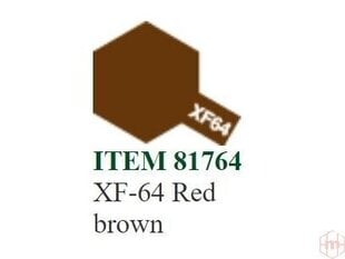 Dažai Tamiya XF-64 Red brown, 10 ml kaina ir informacija | Piešimo, tapybos, lipdymo reikmenys | pigu.lt