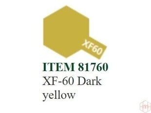 Краска Tamiya - XF-60 Dark yellow, 10 мл цена и информация | Принадлежности для рисования, лепки | pigu.lt