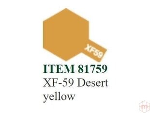 Dažai Tamiya XF-59 Desert yellow, 10 ml kaina ir informacija | Piešimo, tapybos, lipdymo reikmenys | pigu.lt