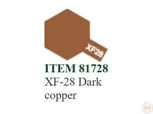 Краска Tamiya - XF-28 Dark copper, 10 мл цена и информация | Принадлежности для рисования, лепки | pigu.lt