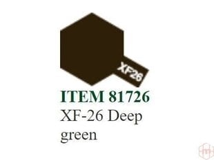 Dažai Tamiya XF-26 Deep green, 10 ml kaina ir informacija | Piešimo, tapybos, lipdymo reikmenys | pigu.lt