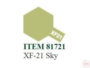 Dažai Tamiya XF-21 Sky, 10 ml kaina ir informacija | Piešimo, tapybos, lipdymo reikmenys | pigu.lt