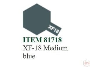 Dažai Tamiya XF-18 Medium blue, 10 ml kaina ir informacija | Piešimo, tapybos, lipdymo reikmenys | pigu.lt