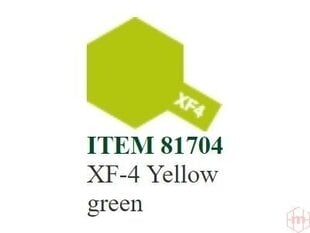 Dažai Tamiya XF-4 Yellow green, 10 ml kaina ir informacija | Piešimo, tapybos, lipdymo reikmenys | pigu.lt