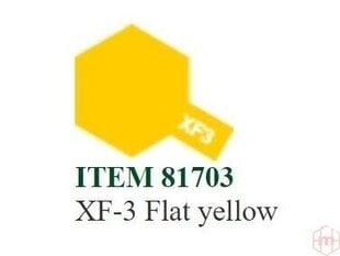 Краска Tamiya - XF-3 Flat yellow, 10 мл цена и информация | Принадлежности для рисования, лепки | pigu.lt