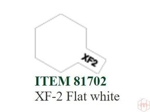 Dažai Tamiya XF-2 Flat white, 10 ml kaina ir informacija | Piešimo, tapybos, lipdymo reikmenys | pigu.lt
