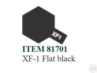 Dažai Tamiya XF-1 Flat black, 10 ml kaina ir informacija | Piešimo, tapybos, lipdymo reikmenys | pigu.lt