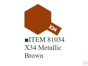 Dažai Tamiya X-34 Metallic brown, 10 ml kaina ir informacija | Piešimo, tapybos, lipdymo reikmenys | pigu.lt