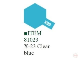 Dažai Tamiya X-23 Clear blue, 10 ml kaina ir informacija | Piešimo, tapybos, lipdymo reikmenys | pigu.lt