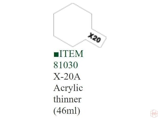 Dažai Tamiya X-20A Acrylic thinner, 46ml kaina ir informacija | Piešimo, tapybos, lipdymo reikmenys | pigu.lt