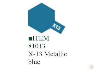 Dažai Tamiya X-13 Metallic blue, 10 ml kaina ir informacija | Piešimo, tapybos, lipdymo reikmenys | pigu.lt