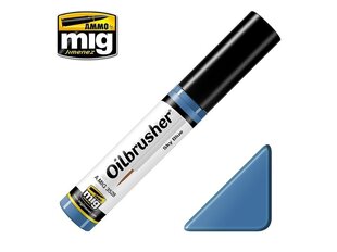 Масляная краска с аппликатором с тонкой кистью AMMO MIG - Oilbrusher - SKY BLUE цена и информация | Принадлежности для рисования, лепки | pigu.lt