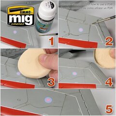 AMMO MIG - Sendinimo priemonė PANEL LINE WASH STONE GREY FOR BLACK, 35ml, 1615 kaina ir informacija | Piešimo, tapybos, lipdymo reikmenys | pigu.lt