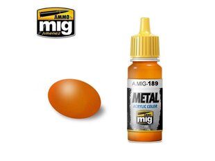 Акриловая краска на водной основе AMMO MIG - METALLIC ORANGE, 17 мл, 0189 цена и информация | Принадлежности для рисования, лепки | pigu.lt