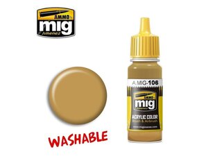 Akriliniai dažai Ammo mig Washable sand (RAL 8020), 17ml. 0106 kaina ir informacija | Piešimo, tapybos, lipdymo reikmenys | pigu.lt