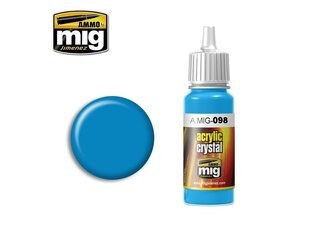 Акриловая краска на водной основе AMMO MIG - CRYSTAL LIGHT BLUE, 17 мл, 0098 цена и информация | Принадлежности для рисования, лепки | pigu.lt