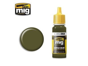 Акриловая краска на водной основе AMMO MIG - IDF GREEN, 17 мл, 0068 цена и информация | Принадлежности для рисования, лепки | pigu.lt
