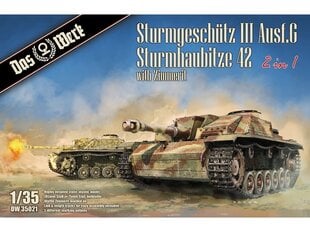 Сборная пластиковая модель Das Werk - Sturmgeschütz III Ausf.G Sturmhaubitze 42, 1/35, 35021 цена и информация | Конструкторы и кубики | pigu.lt