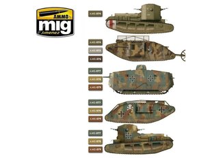 Акриловая краска на водной основе AMMO MIG - I WW BRITISH & GERMAN COLORS. AMIG7111 цена и информация | Принадлежности для рисования, лепки | pigu.lt