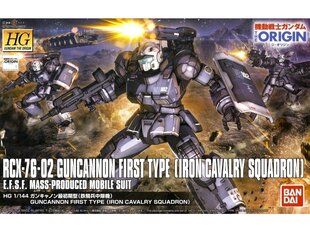 Konstruktorius Bandai - HG The Origin 011 Gundam RCX-76-02 GUNCANNON First Type (Iron Cavalry Squadron), 1/144, 60656 kaina ir informacija | Konstruktoriai ir kaladėlės | pigu.lt