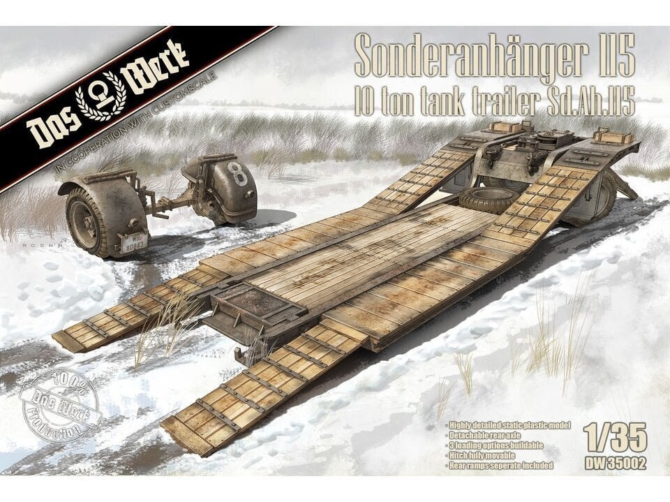 Konstruktorius Das Werk - Sonderanhänger 115 10 Ton Tank Trailer Sd.Ah.115, 1/35, 35002, 8 m.+ kaina ir informacija | Konstruktoriai ir kaladėlės | pigu.lt