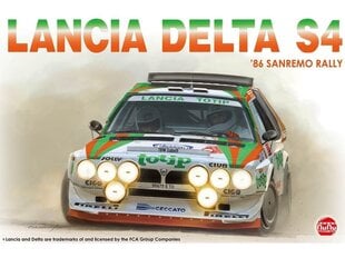 Сборная пластиковая модель NuNu - Lancia Delta S4 Sanremo Rally 86, 1/24. 24005 цена и информация | Конструкторы и кубики | pigu.lt