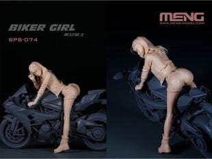 Сборная пластиковая модель Meng Model - Biker Girl, 1/9, SPS-074 цена и информация | Конструкторы и кубики | pigu.lt