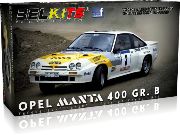 Belkits - Opel Manta 400 [GG-CT 361] "MOBIL", 1/24, BEL008 kaina ir informacija | Konstruktoriai ir kaladėlės | pigu.lt