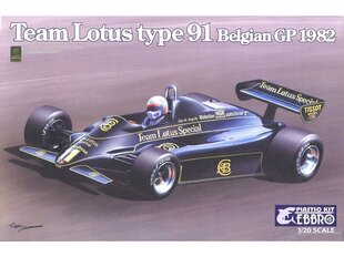 Surenkamas modelis Ebbro, Team Lotus 91 Belgian GP 1982, 1/20, 20019 kaina ir informacija | Konstruktoriai ir kaladėlės | pigu.lt