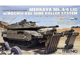 Сборная пластиковая модель Meng Model - Israel Main Battle Tank Merkava Mk.4/4LIC w/Nochri-Kal Mine Roller System, 1/35, TS-049 цена и информация | Конструкторы и кубики | pigu.lt