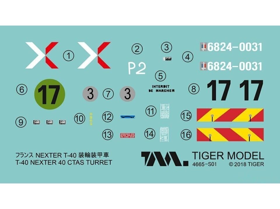 Konstruktorius Tiger Model - T-40 Nexter 40 CTAS Turret, 1/35, 4665 цена и информация | Konstruktoriai ir kaladėlės | pigu.lt