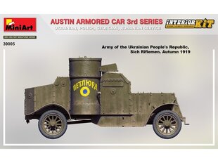 Miniart - Austin Armored Car 3rd Series Ukrainian, Polish, Georgian, Romanian Service. Interior Kit, 1/35, 39005 kaina ir informacija | Konstruktoriai ir kaladėlės | pigu.lt