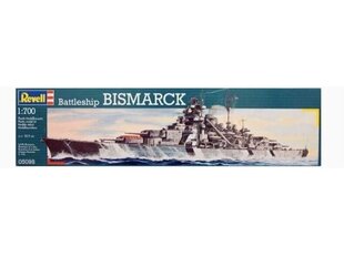 Revell - Battleship Bismarck, 1/700, 05098 kaina ir informacija | Konstruktoriai ir kaladėlės | pigu.lt