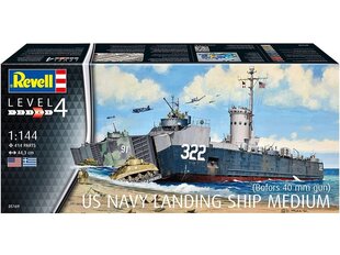 Konstruktorius Revell - US Navy Landing Ship Medium (Bofors 40 mm gun), 1/144, 05169, 8m.+ kaina ir informacija | Konstruktoriai ir kaladėlės | pigu.lt