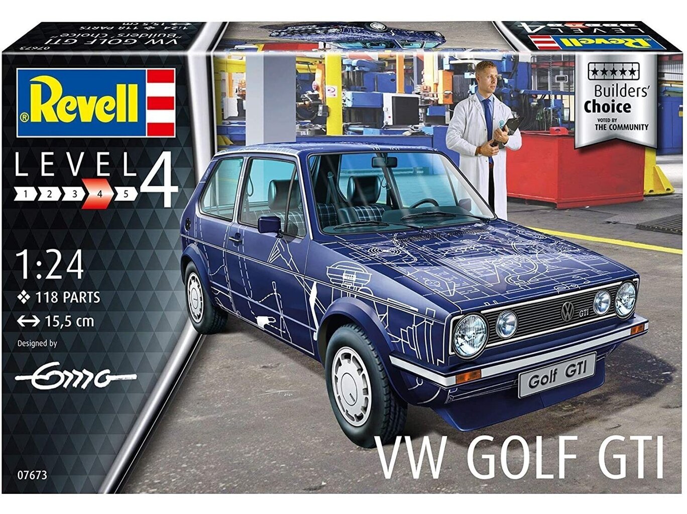 Konstruktorius Revell - VW Golf GTI "Builders Choice", 1/24, 07673, 10 m.+ kaina ir informacija | Konstruktoriai ir kaladėlės | pigu.lt