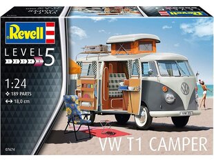 Revell - VW T1 Camper, 1/24, 07674 цена и информация | Конструкторы и кубики | pigu.lt