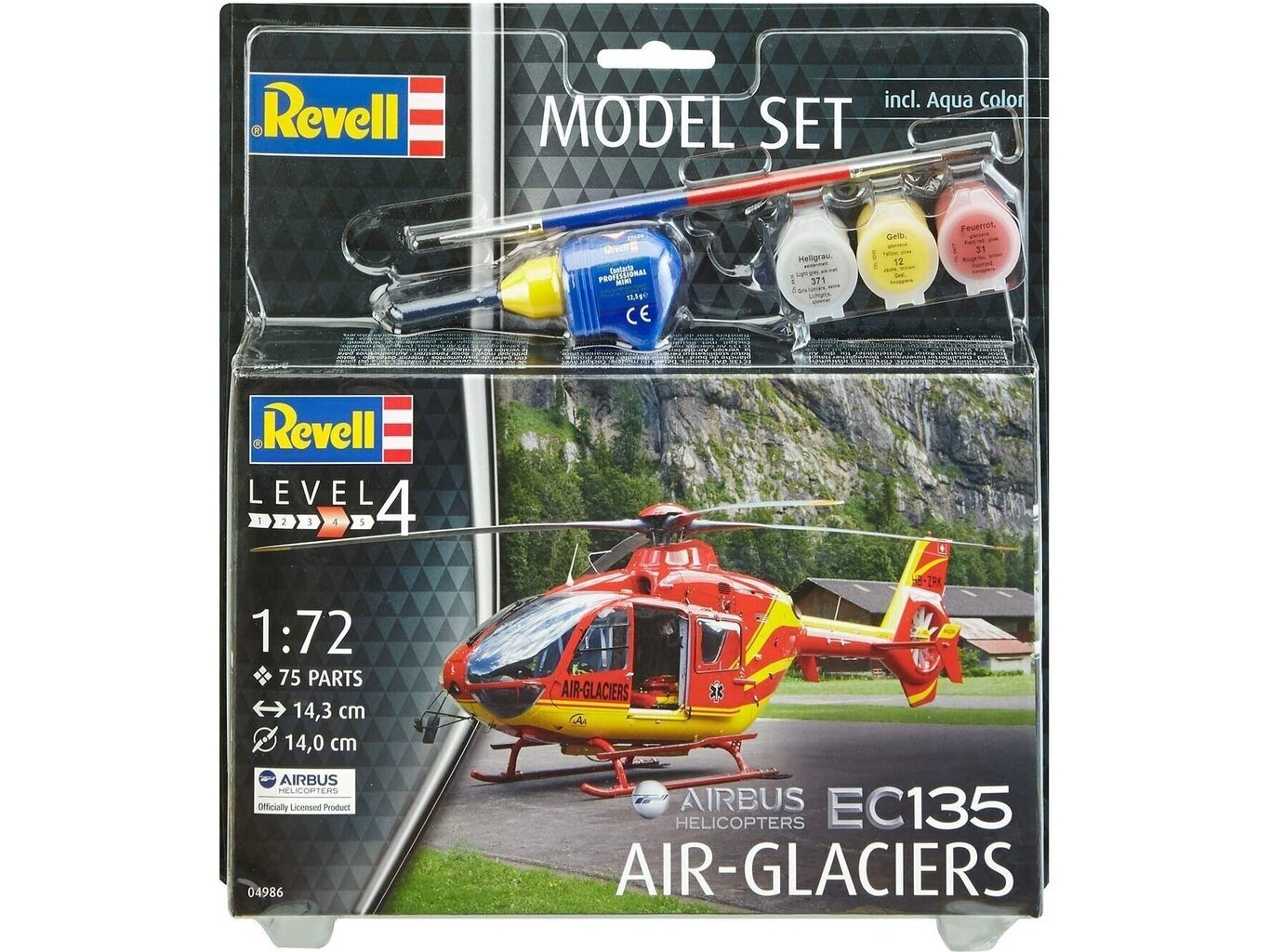 Revell - EC 135 Air-Glaciers surenkamas modelis, 1/72, 64986 цена и информация | Konstruktoriai ir kaladėlės | pigu.lt