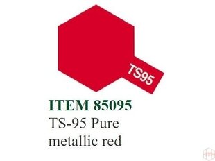 Purškiami dažai Tamiya TS-95 Pure metallic red, 100 ml kaina ir informacija | Piešimo, tapybos, lipdymo reikmenys | pigu.lt