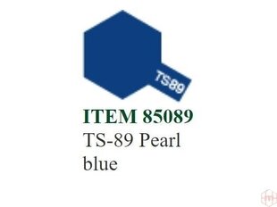 Распыляемая краска Tamiya TS-89 Pearl blue, 100 ml цена и информация | Принадлежности для рисования, лепки | pigu.lt