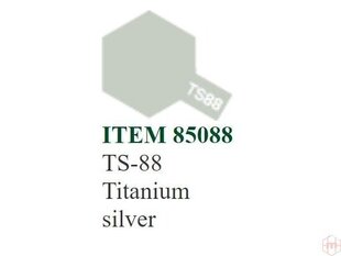 Purškiami dažai Tamiya TS-88 Titanium silver, 100 ml kaina ir informacija | Piešimo, tapybos, lipdymo reikmenys | pigu.lt